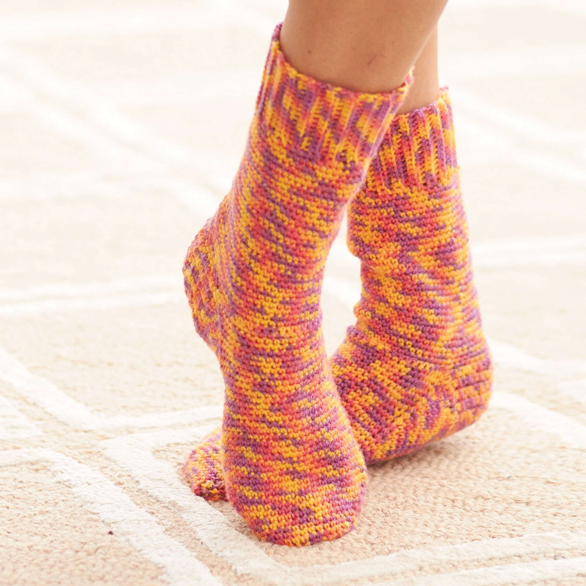 10+ Crochet Socks Pattern Free Free Bernat Basic Crochet Socks Pattern | Yarnspirations