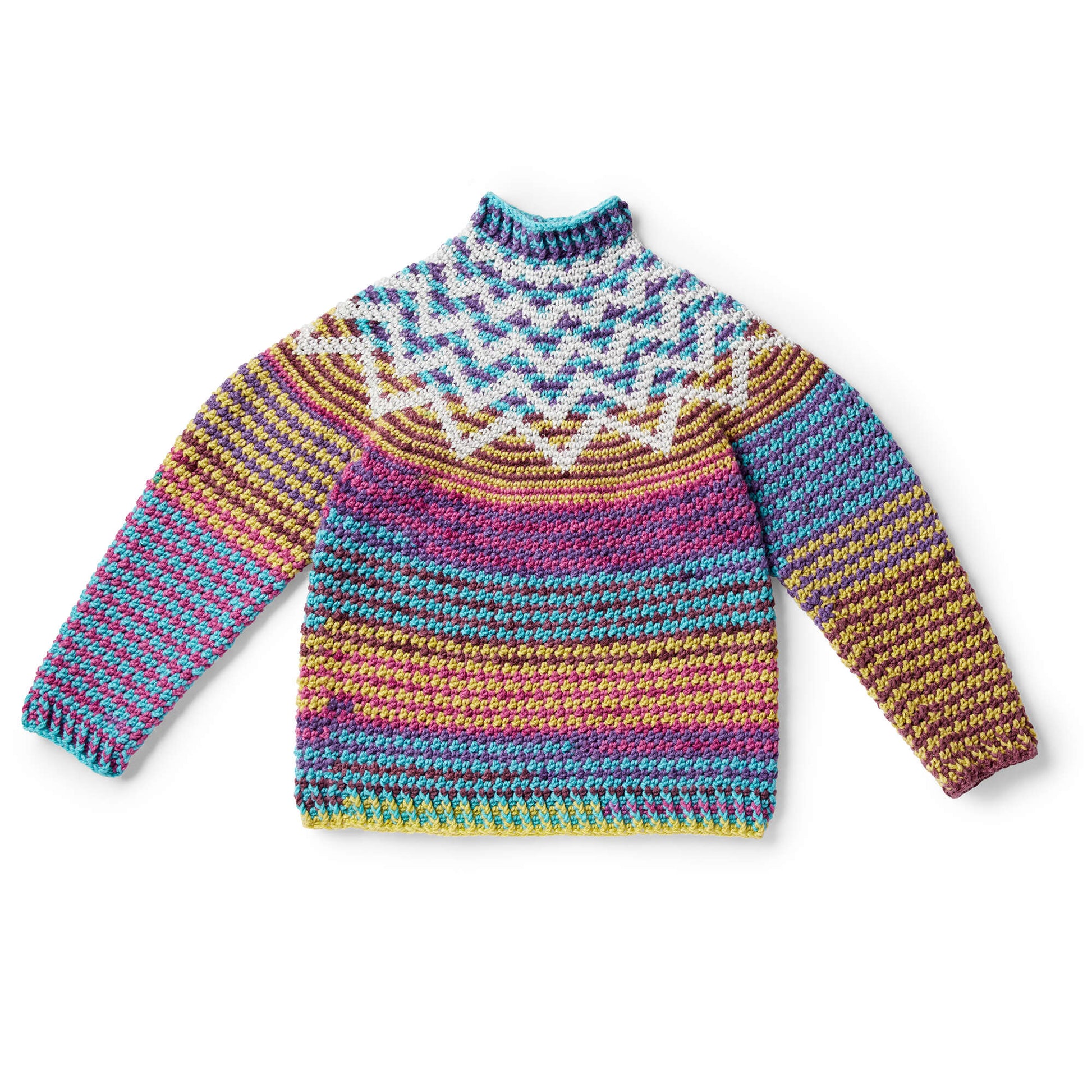 Free Bernat Crochet Zig-Zag Sweater Pattern