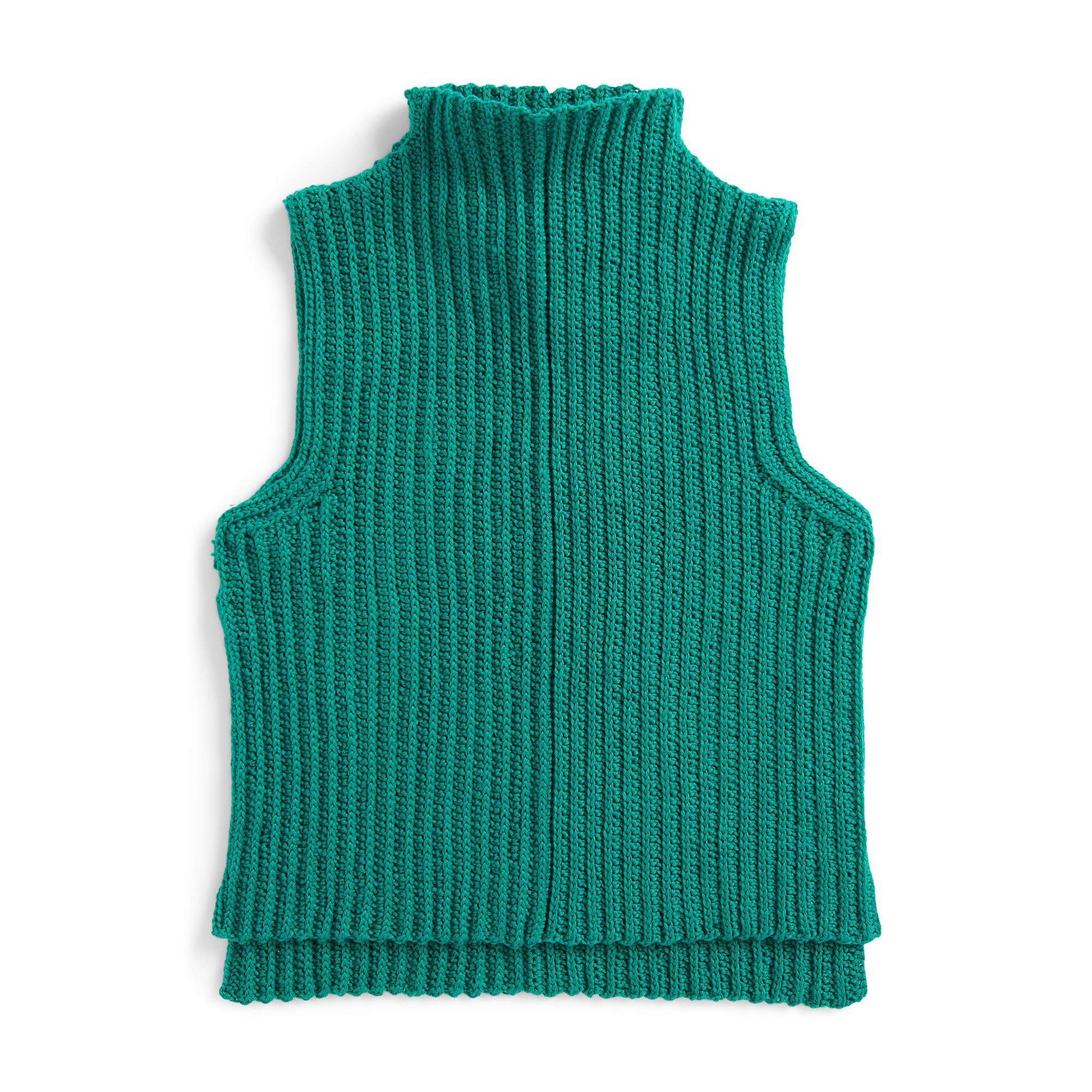 Free Bernat Fab Ribbed Crochet Vest Pattern