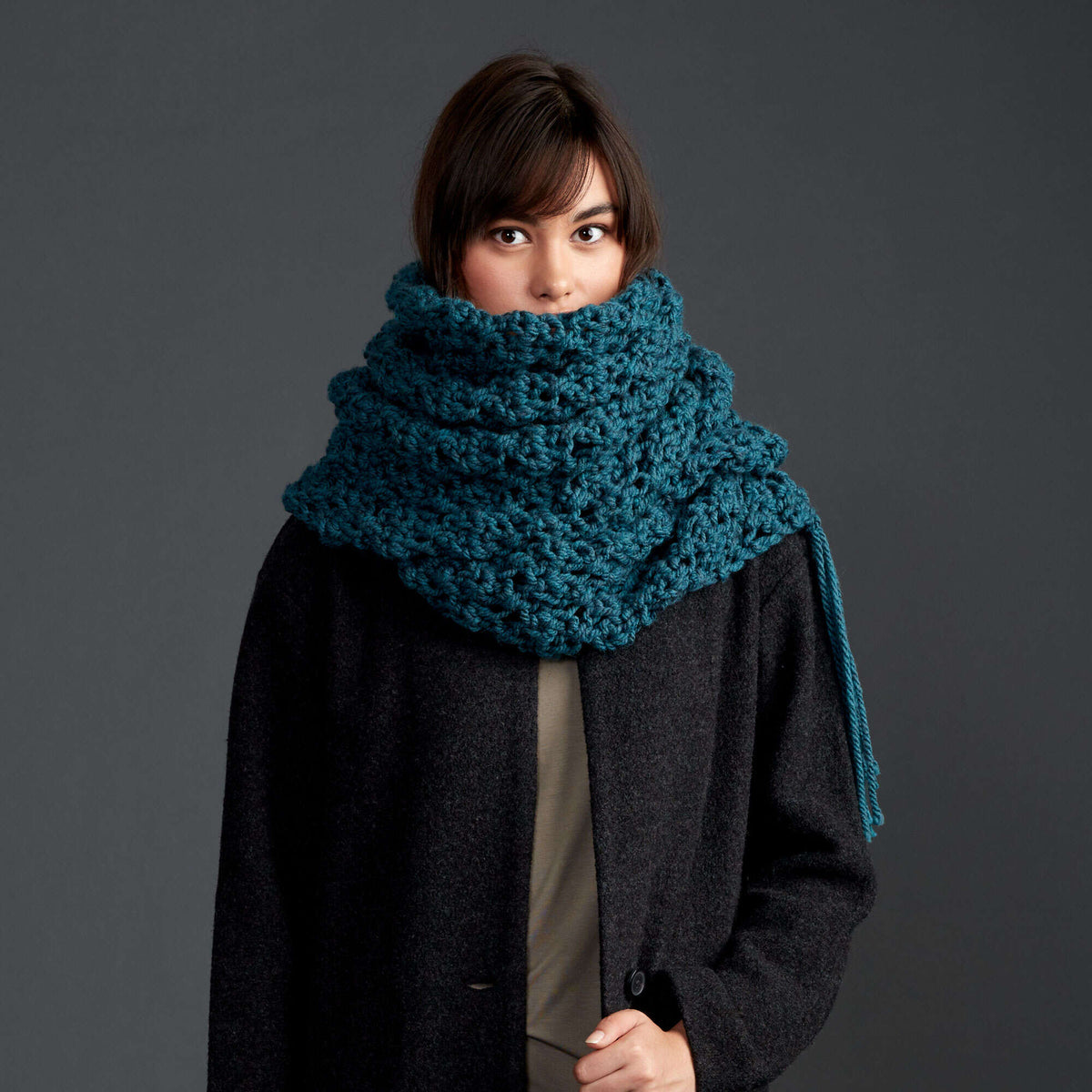 Crochet Scarf made in Bernat Softee Chunky yarn