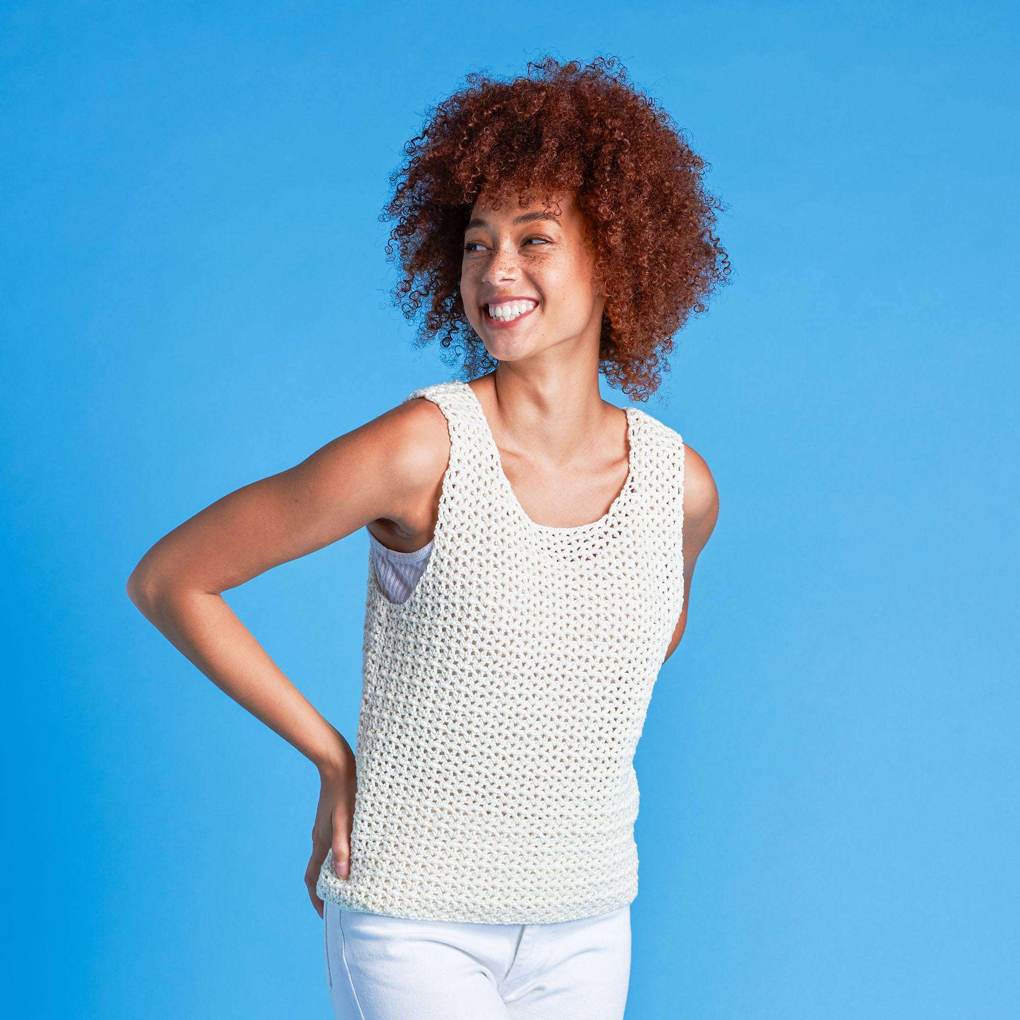 Free Easy Bernat Let's Summer Top Crochet Pattern | Yarnspirations