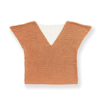 Bernat Lacy V-Neck Crochet Tee L