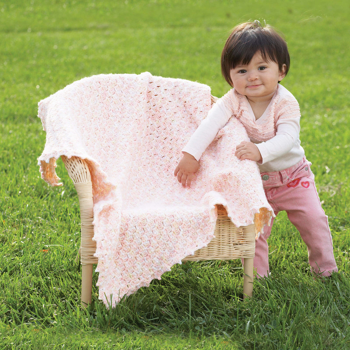 Crochet Blanket made in Bernat Baby Sport yarn
