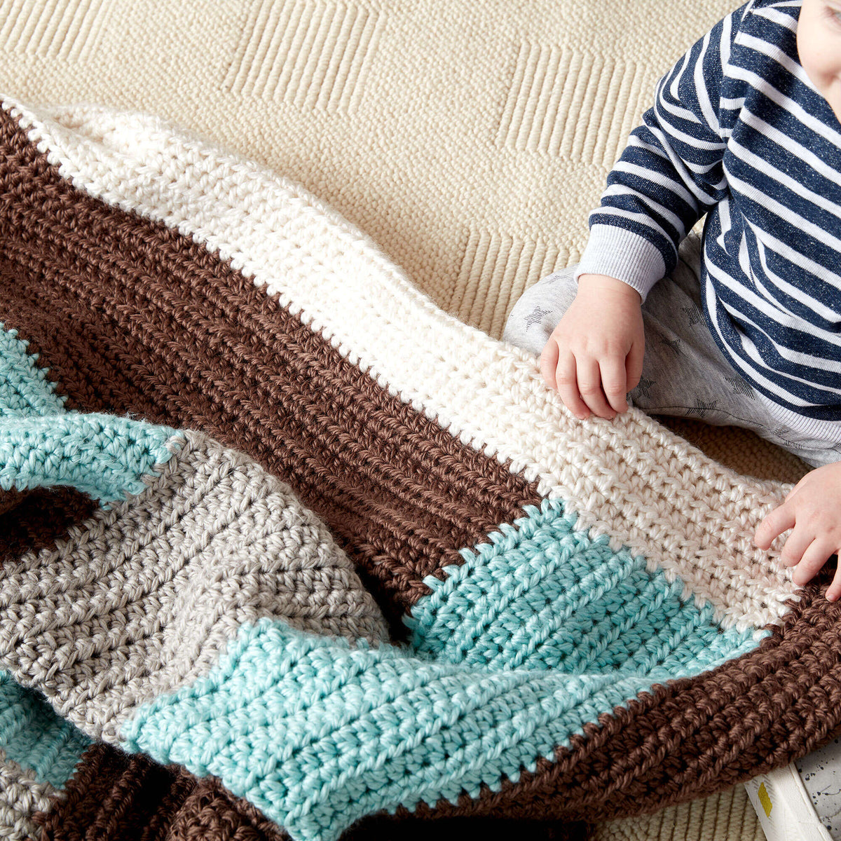 Crochet Blanket made in Bernat Softee Baby Chunky yarn