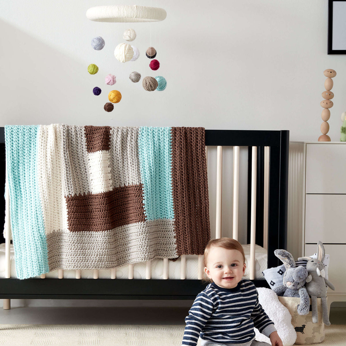 Crochet Blanket made in Bernat Softee Baby Chunky yarn