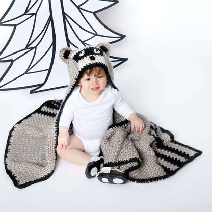 Bernat Lil' Bandit Crochet Blanket Crochet Blanket made in Bernat Softee Baby Chunky yarn