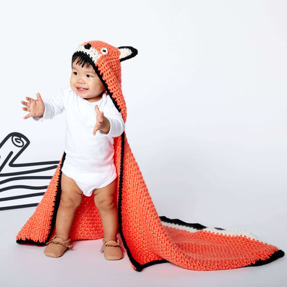 Bernat Like a Fox Crochet Blanket Crochet Blanket made in Bernat Softee Baby Chunky yarn