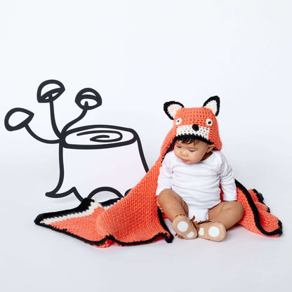 Bernat Like A Fox Crochet Blanket Crochet Blanket made in Bernat Softee Baby Chunky yarn