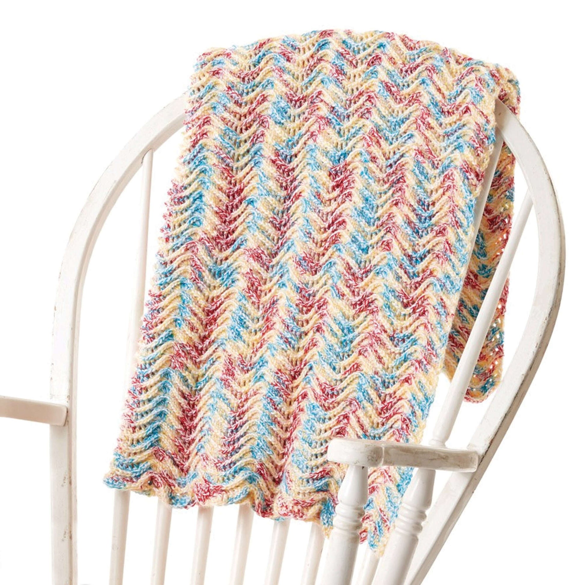 Bernat Ripple Effect Crochet Blanket Crochet Blanket made in Bernat Softee Baby yarn