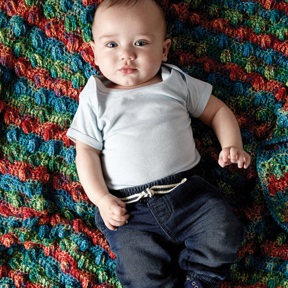 Bernat Color Pops Crochet Blanket Crochet Blanket made in Bernat Softee Baby yarn