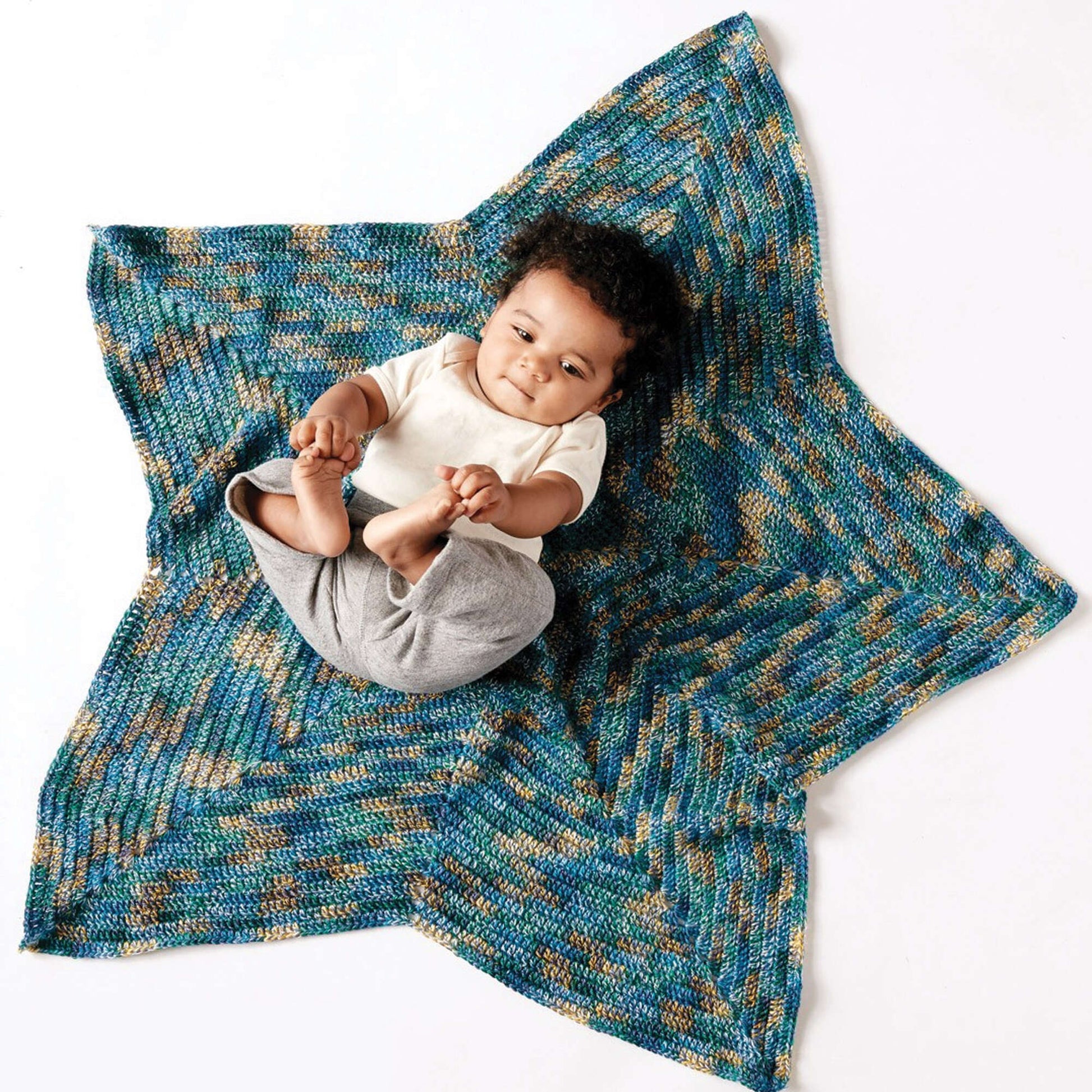 Bernat Starlight Crochet Blanket Crochet Blanket made in Bernat Softee Baby yarn