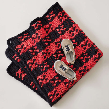 Bernat Crochet Buffalo Babes Blankie Crochet Blanket made in Bernat Softee Baby Chunky yarn