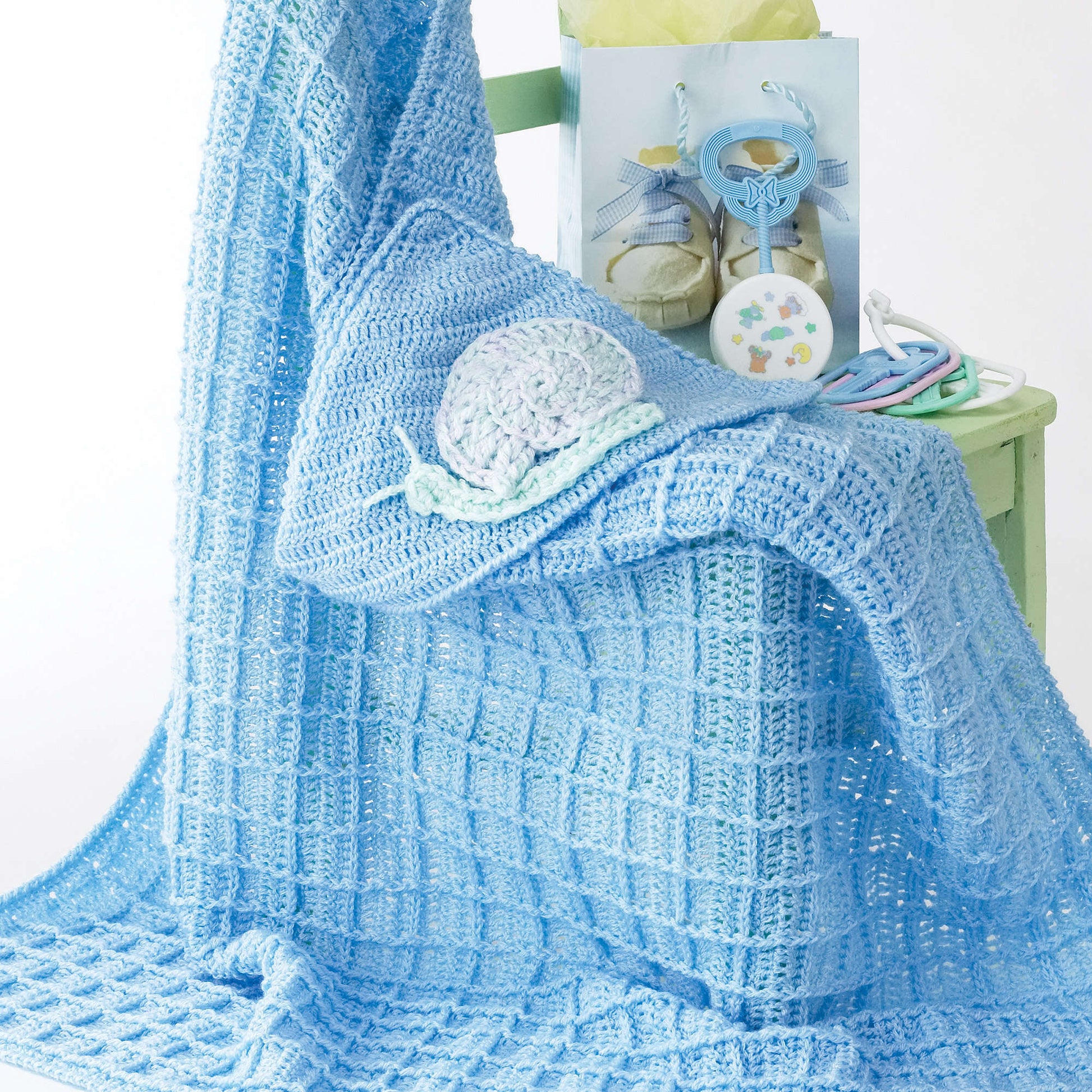 Bernat Snail Crochet Blanket Crochet Blanket made in Bernat Baby yarn