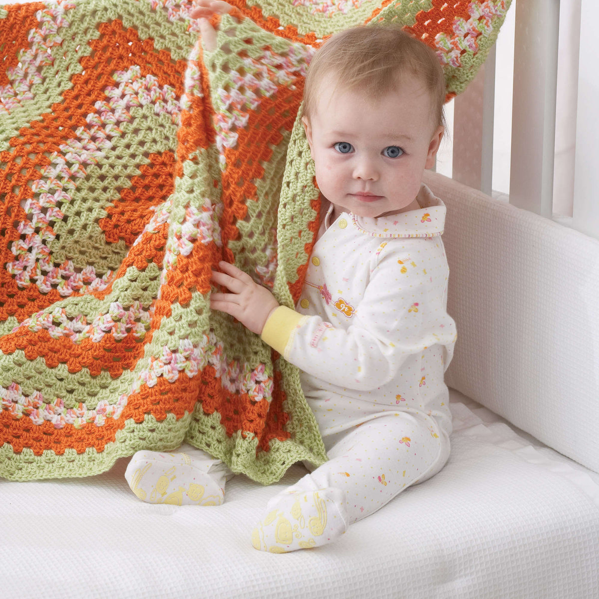 Crochet Blanket made in Bernat Softee Baby yarn