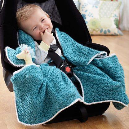 Bernat Car Seat Crochet Blanket Crochet Blanket made in Bernat Softee Baby yarn