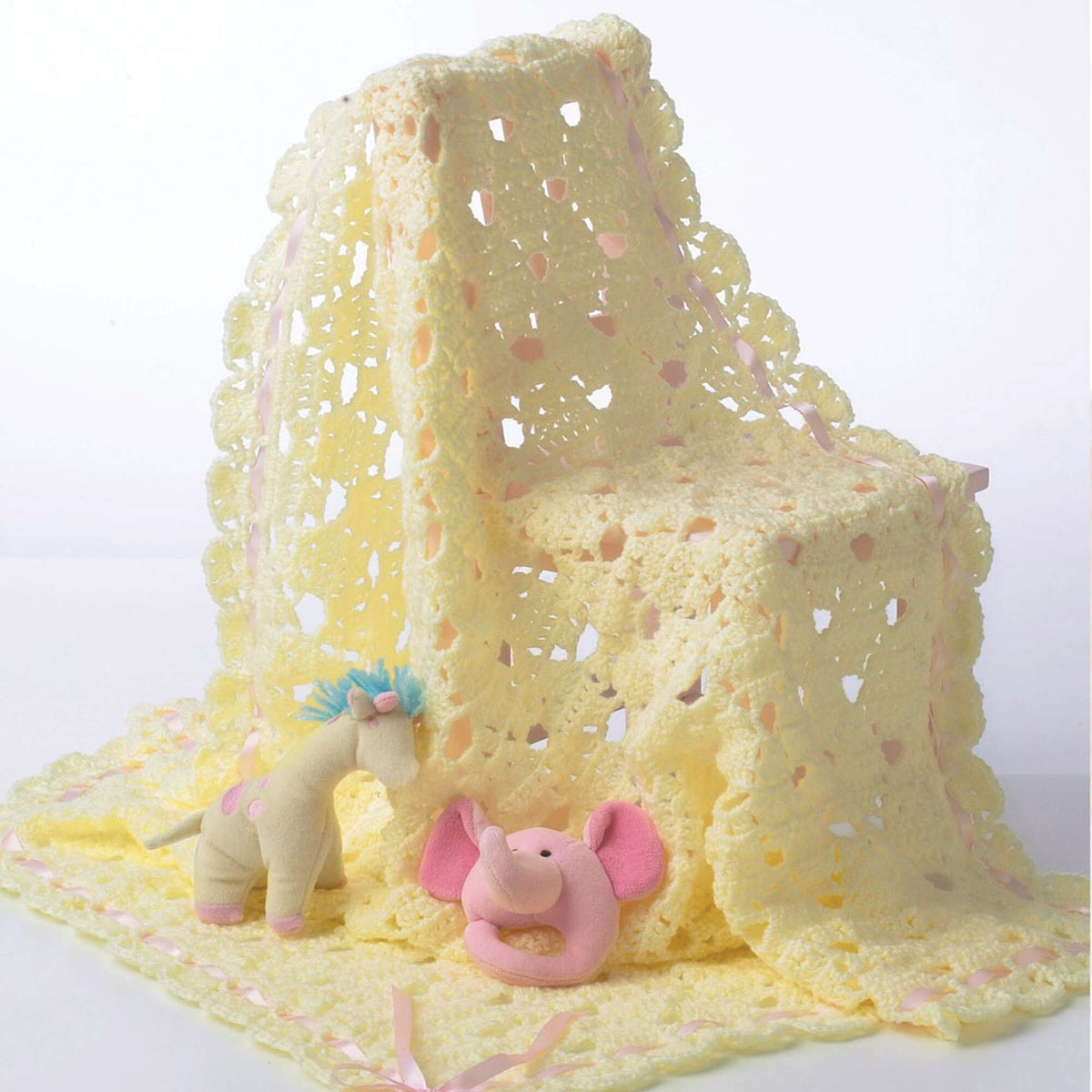 Crochet Blanket made in Bernat Baby Sport yarn