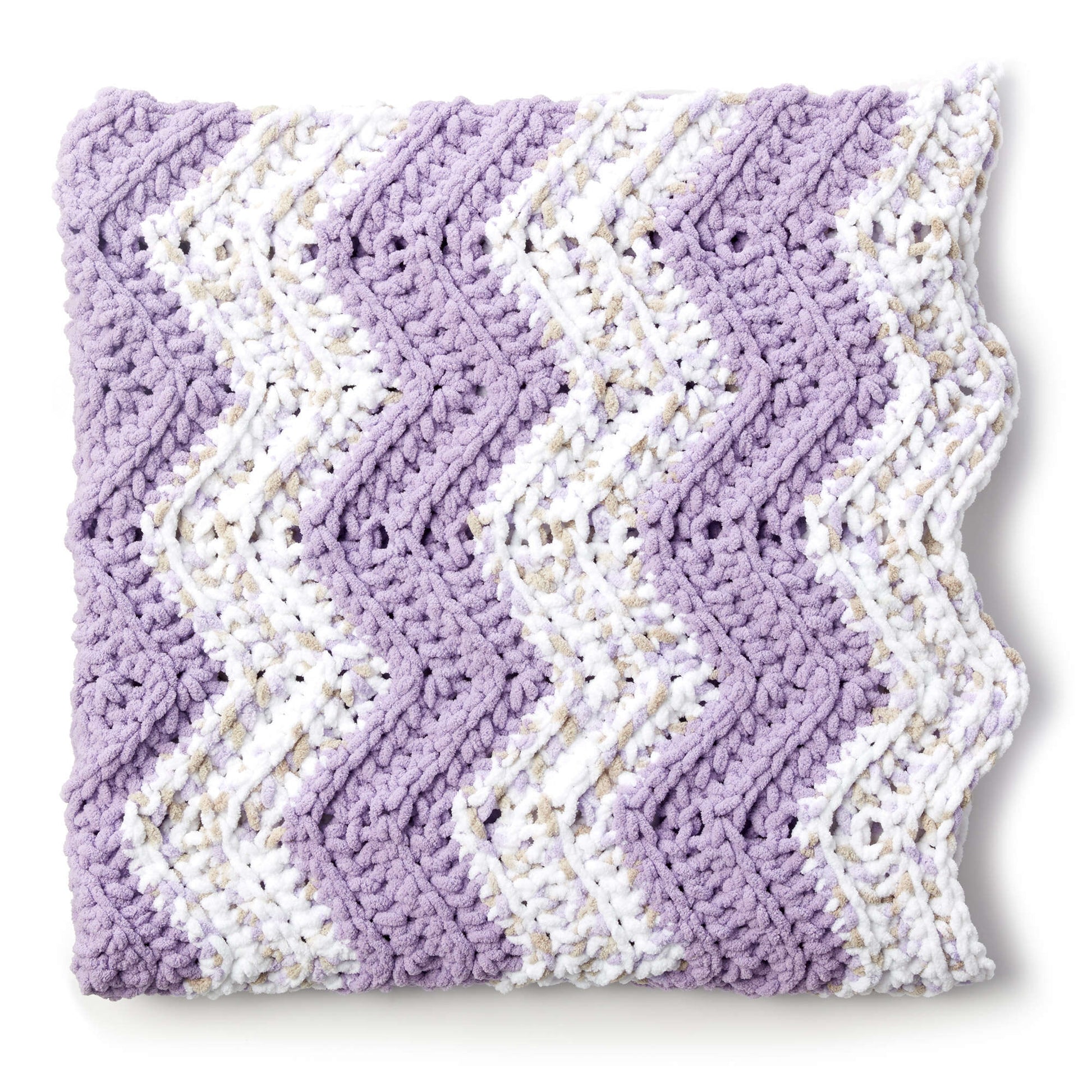 Bernat Simple Chevron Crochet Baby Blanket Crochet Blanket made in Bernat Baby Blanket yarn
