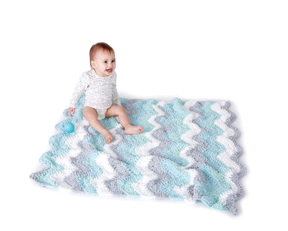 Bernat Crochet Chevron Baby Blanket Crochet Blanket made in Bernat Baby Blanket yarn
