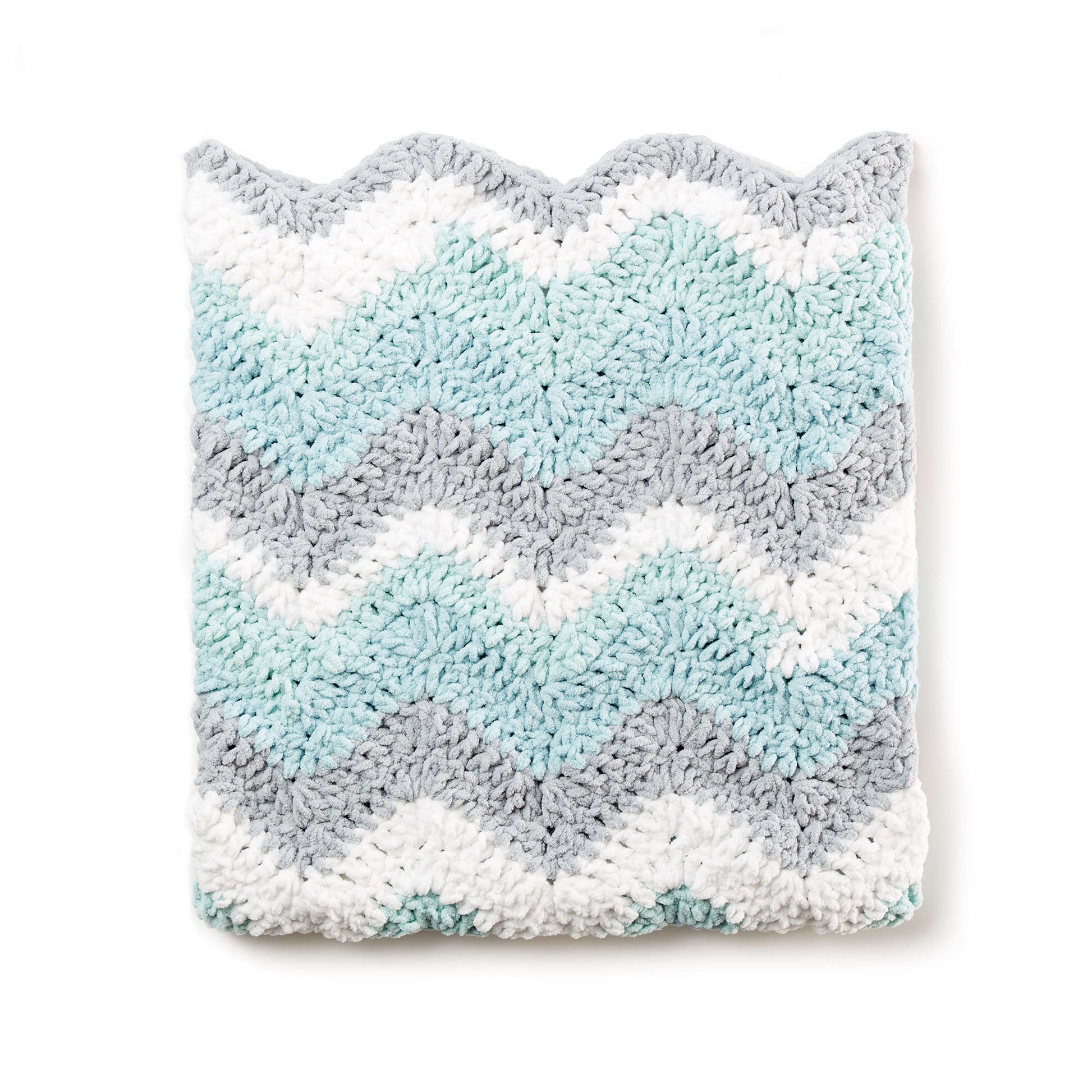 Free Bernat Crochet Chevron Baby Blanket Pattern