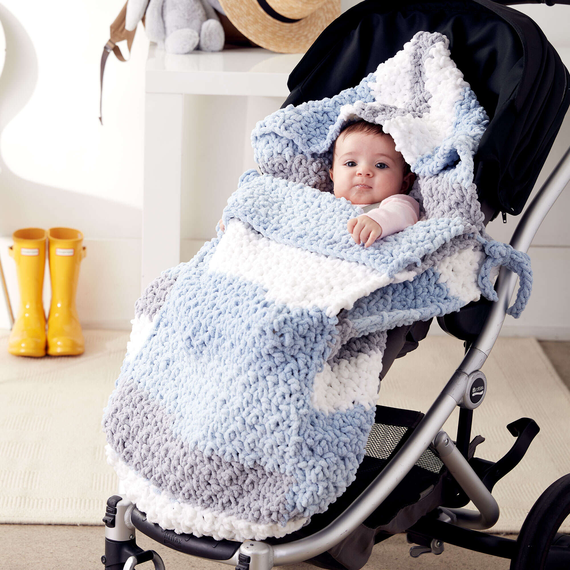 stroller blankets for babies Bernat Crochet Stroller Blanket