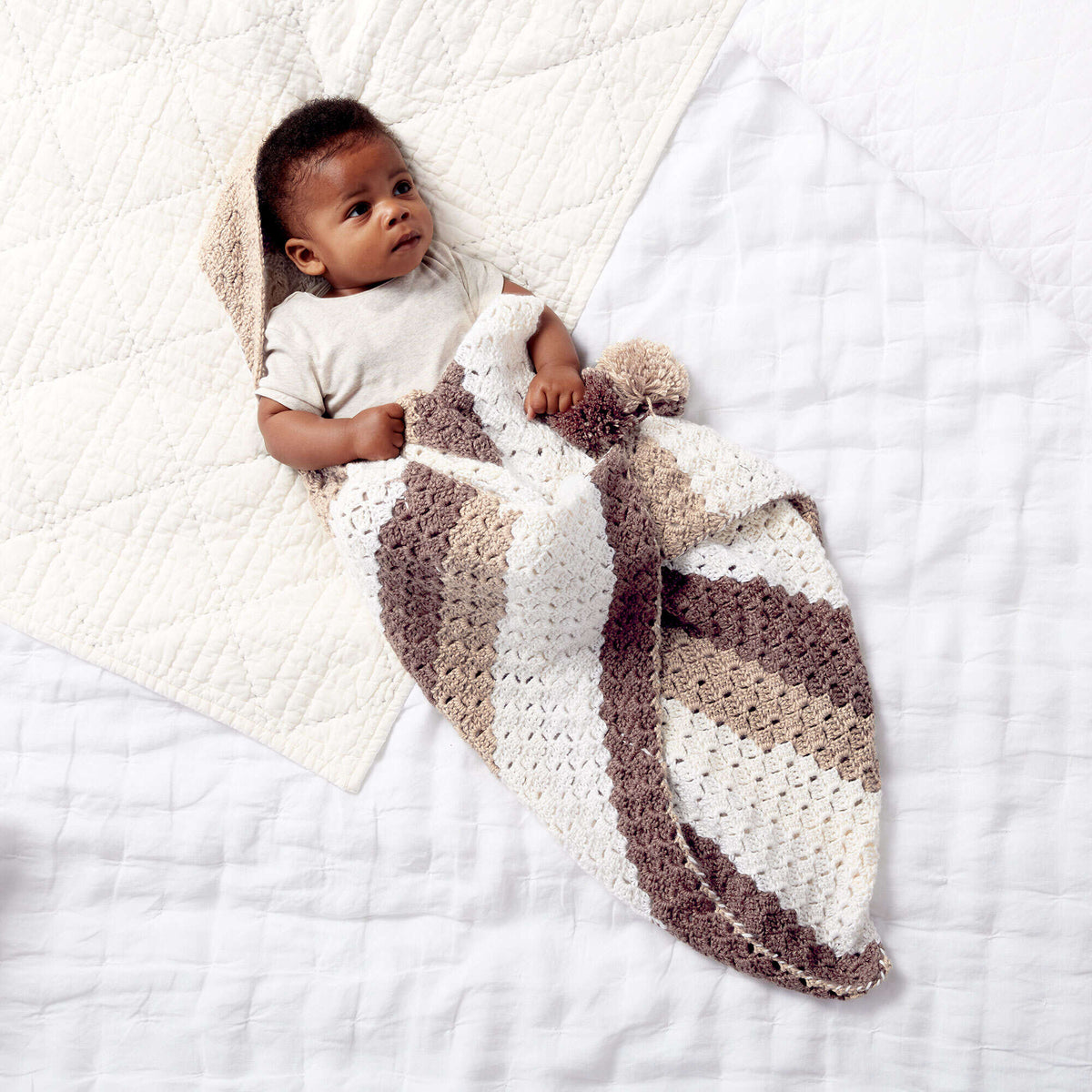 Crochet Blanket made in Bernat Softee Baby yarn