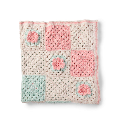 Bernat Crochet Flower Patch Blanket Crochet Blanket made in Bernat Baby Velvet yarn
