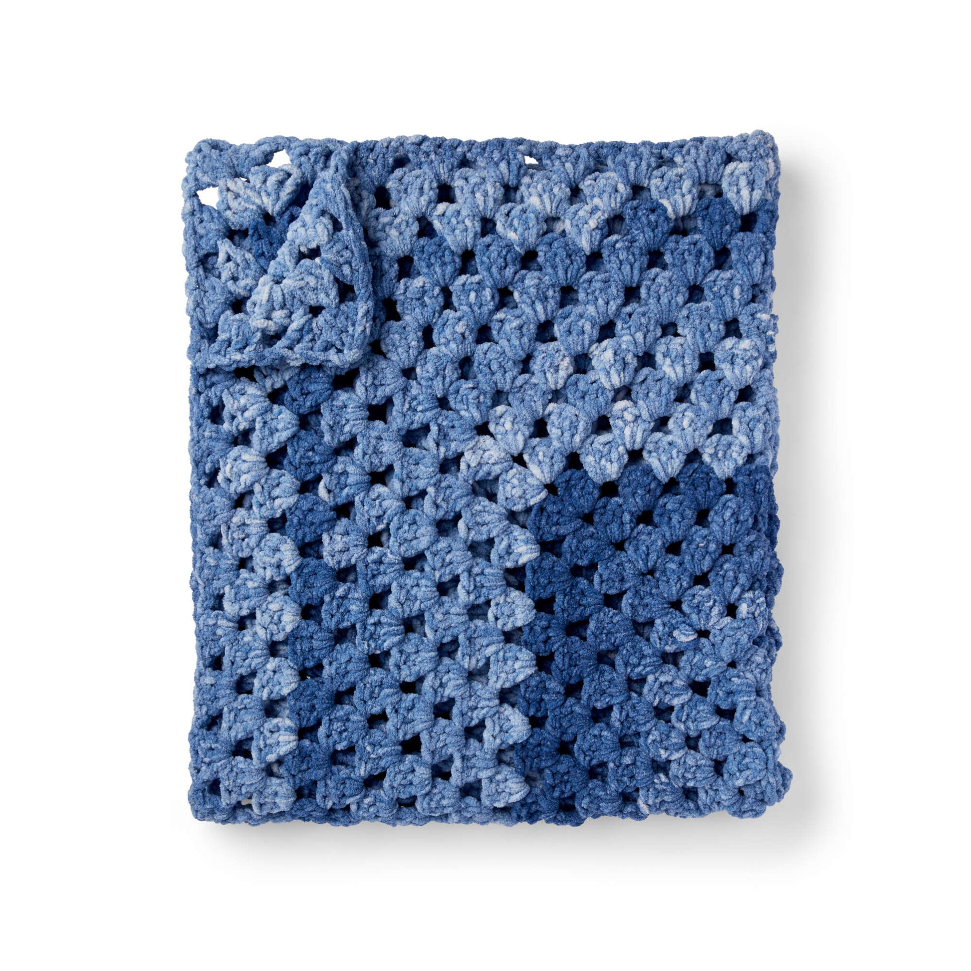 Free Bernat Granny Rectangle Crochet Baby Blanket Pattern