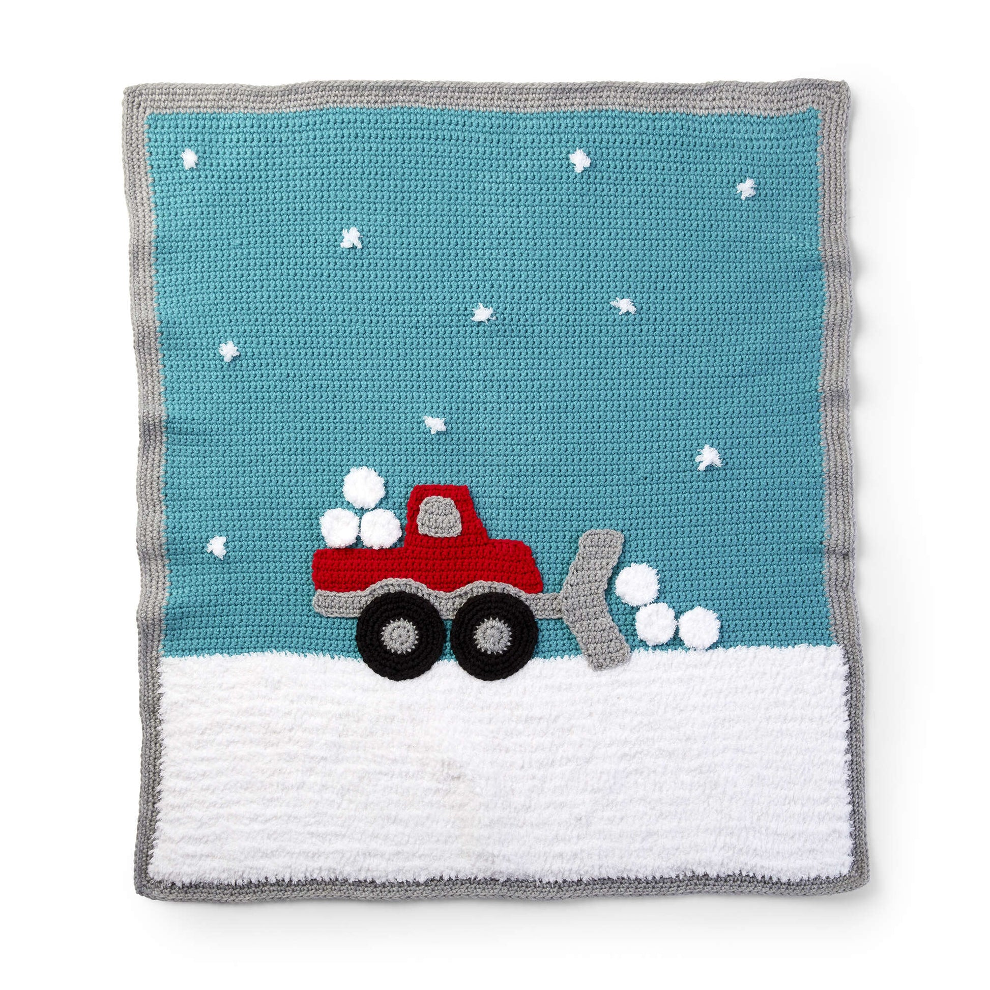 Bernat Crochet Snowplow Blanket Crochet Blanket made in Bernat Super Value yarn