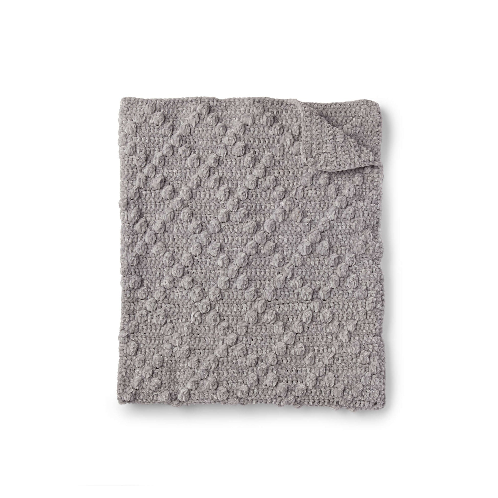 Free Bernat Crochet Diamond Bobble Baby Blanket Pattern