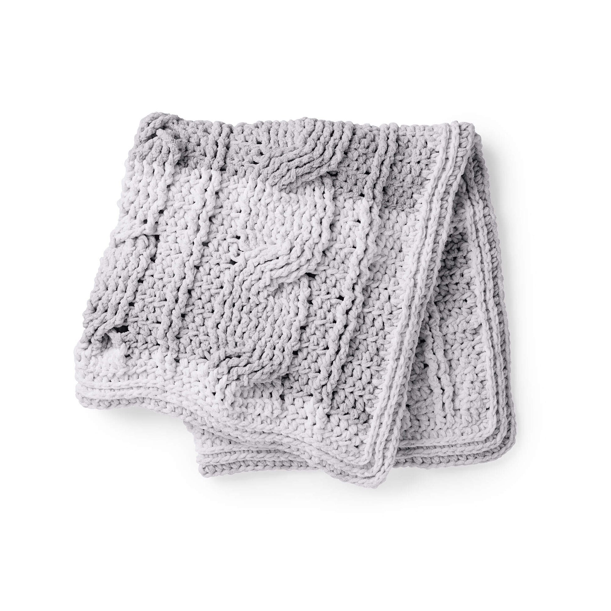 Free Bernat Crochet Big Cables Blanket Pattern