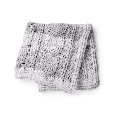 Bernat Crochet Big Cables Blanket Crochet Blanket made in Bernat Baby Blanket yarn