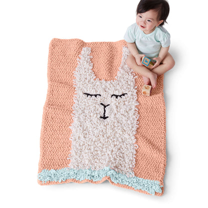 Bernat Loopy Llama Crochet Blanket Crochet Blanket made in Bernat Baby Blanket yarn