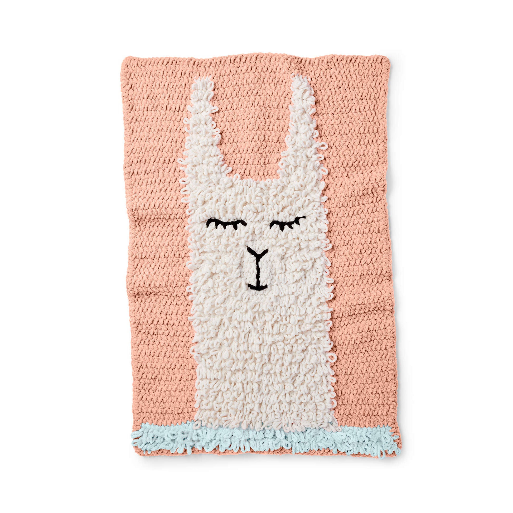 Free Bernat Loopy Llama Crochet Blanket Pattern
