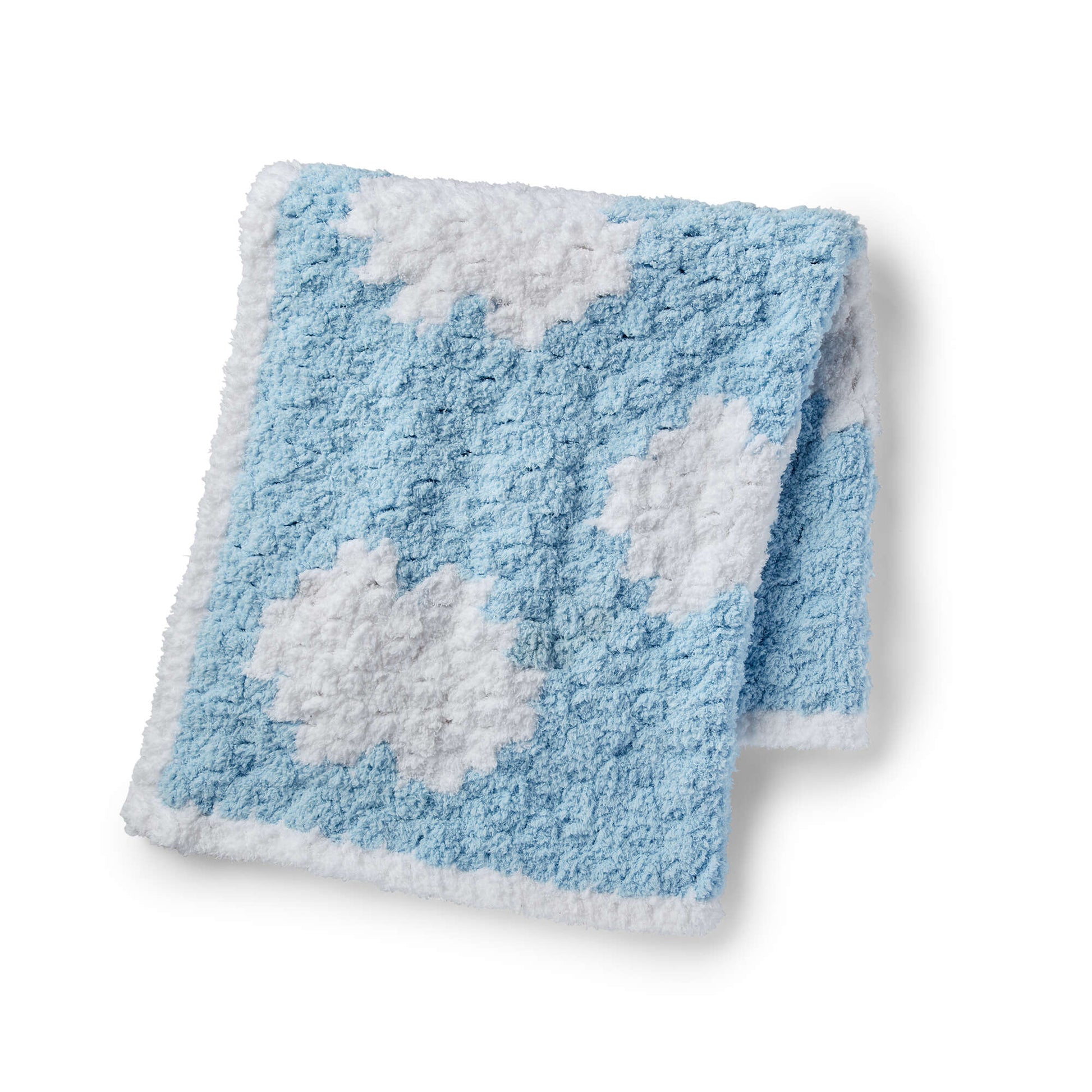 Free Bernat C2C Crochet Dreamy Clouds Baby Blanket Pattern