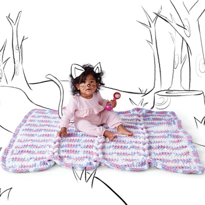 Bernat Faux Braid Crochet Baby Blanket Crochet Blanket made in Bernat Baby Blanket yarn