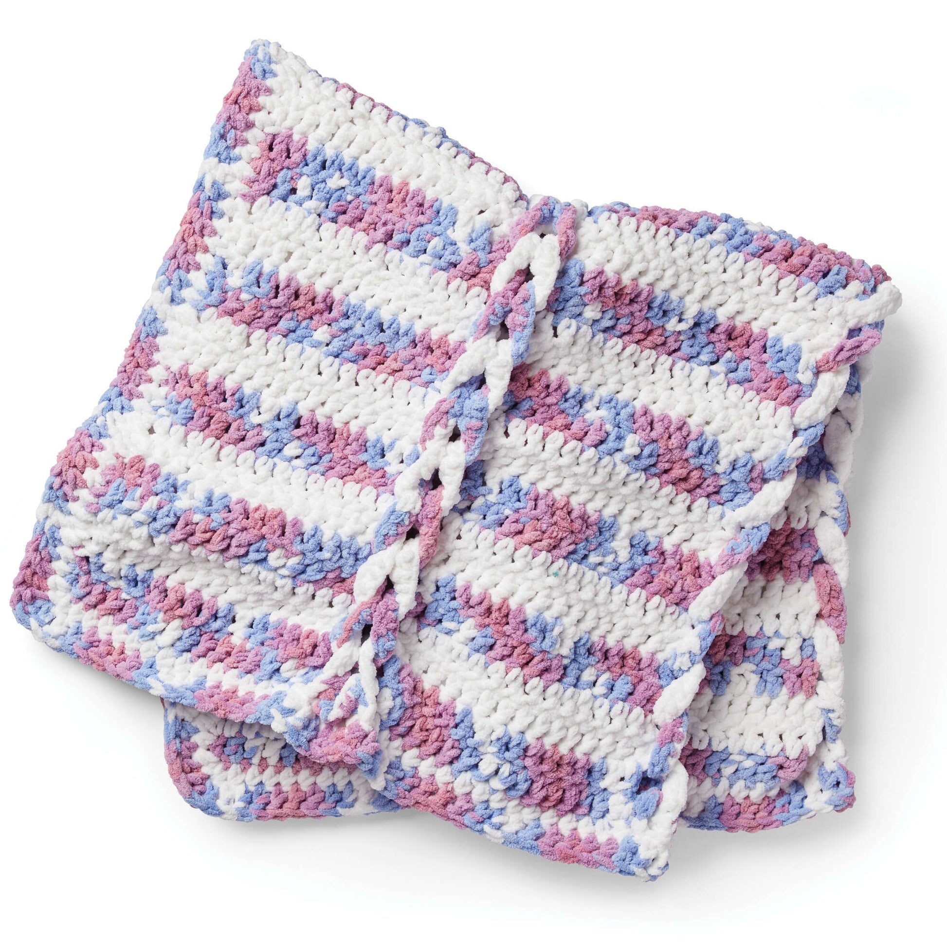 Free Bernat Faux Braid Crochet Baby Blanket Pattern