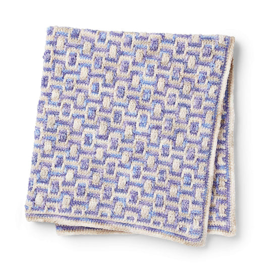 Bernat Mosaic Crochet Blanket Pattern Tutorial Image