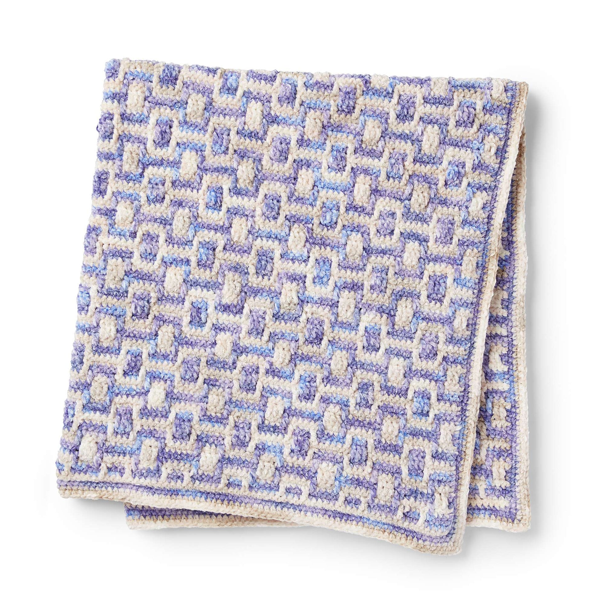 Free Bernat Mosaic Crochet Blanket Pattern