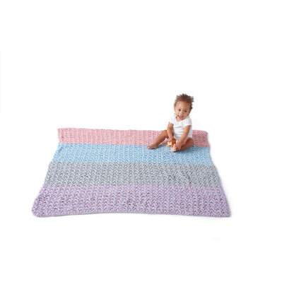 Bernat Bold Stripes Crochet Blanket Crochet Blanket made in Bernat Baby Marly yarn