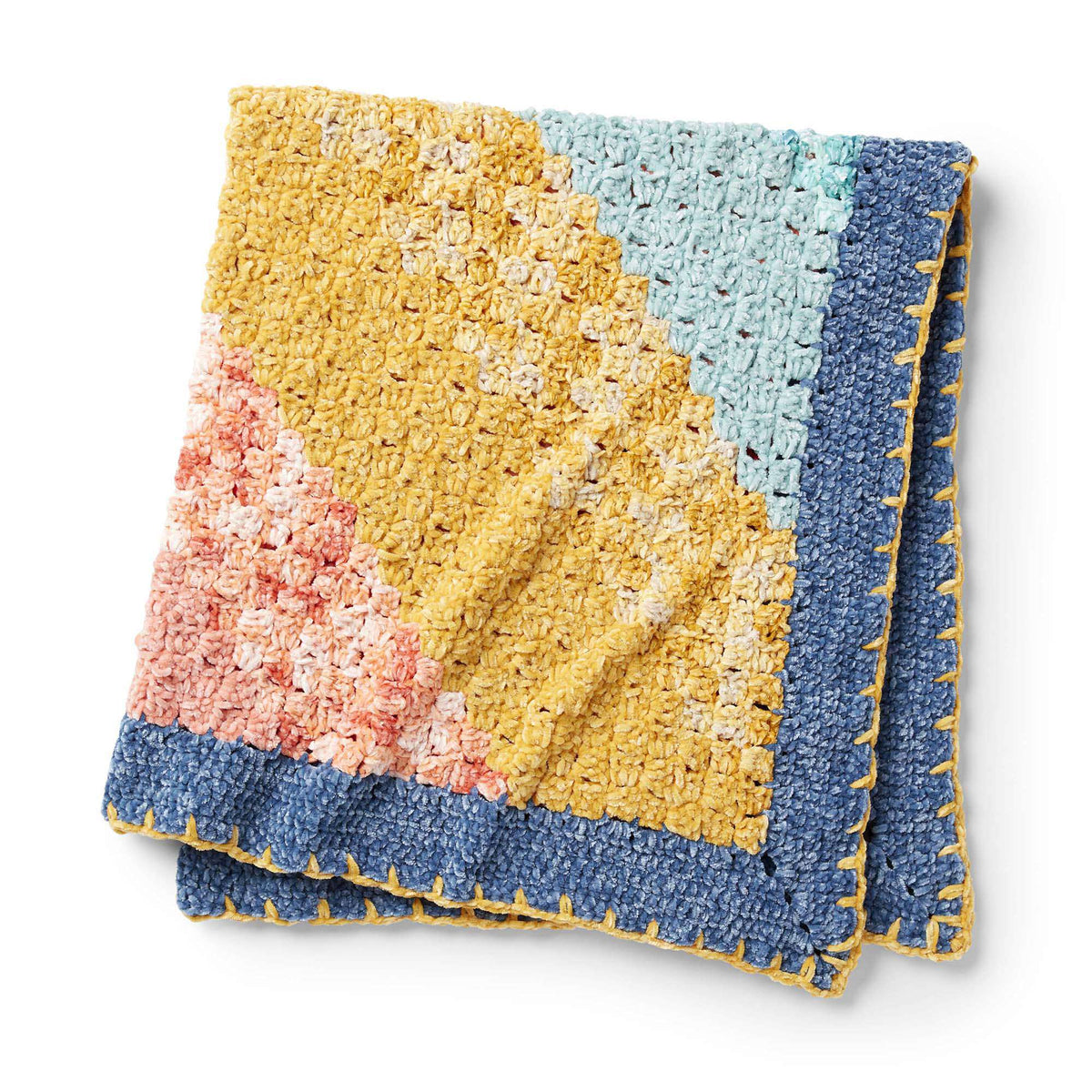 Crochet Blanket made in Bernat Baby Velvet yarn