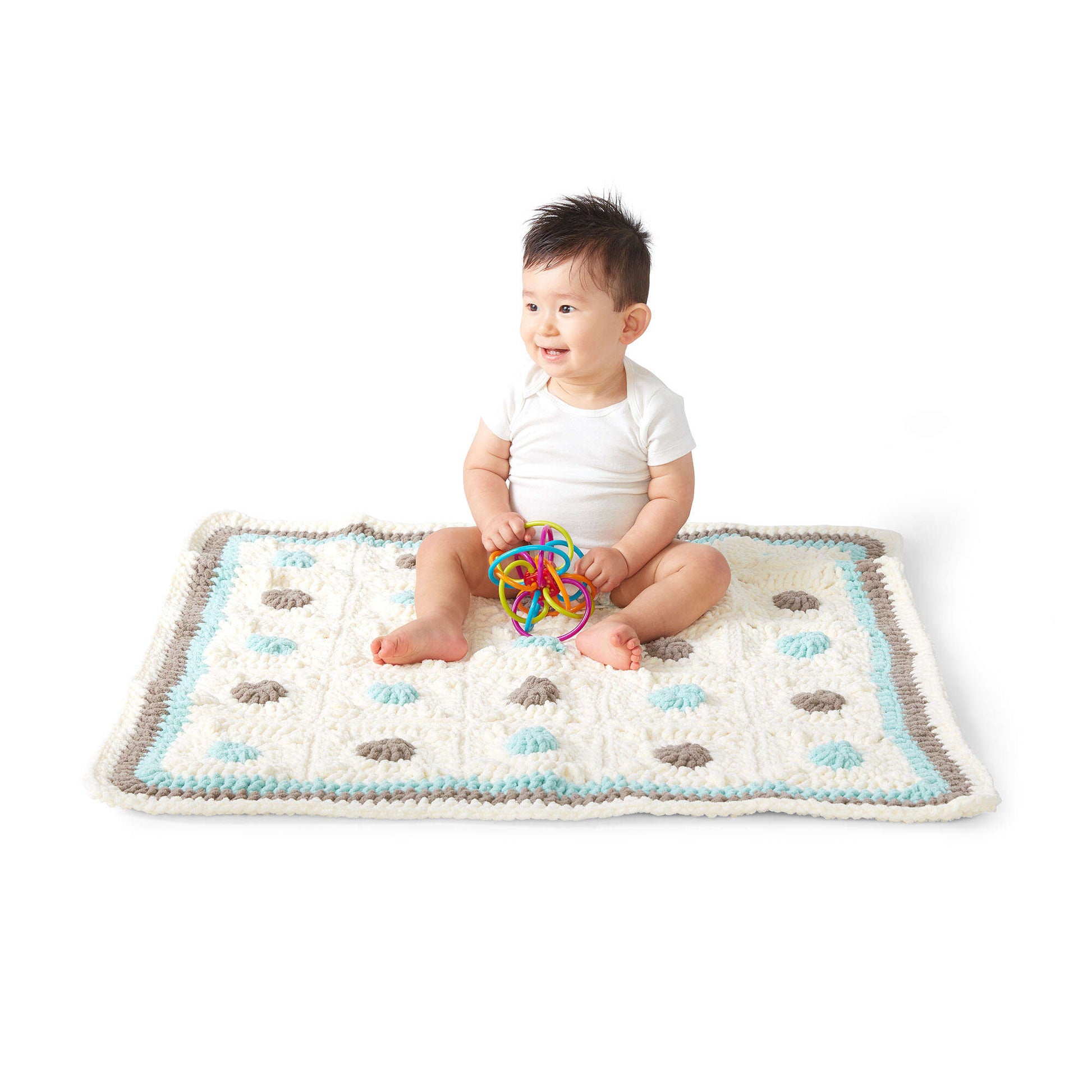 Free Bernat Little Dots Crochet Baby Blanket Pattern
