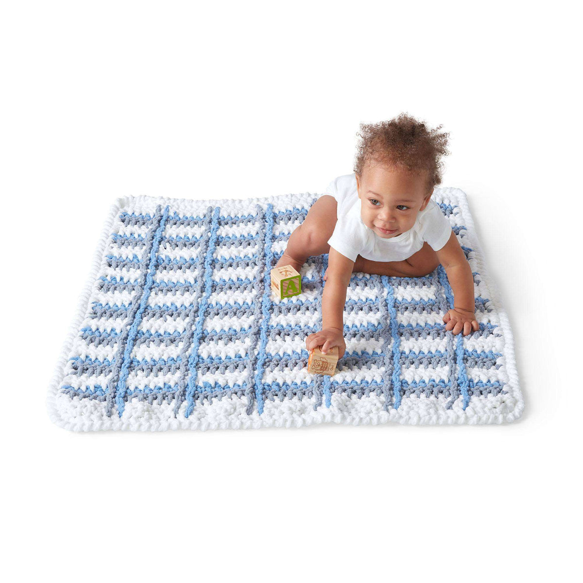 Crochet Blanket made in Bernat Baby Blanket yarn