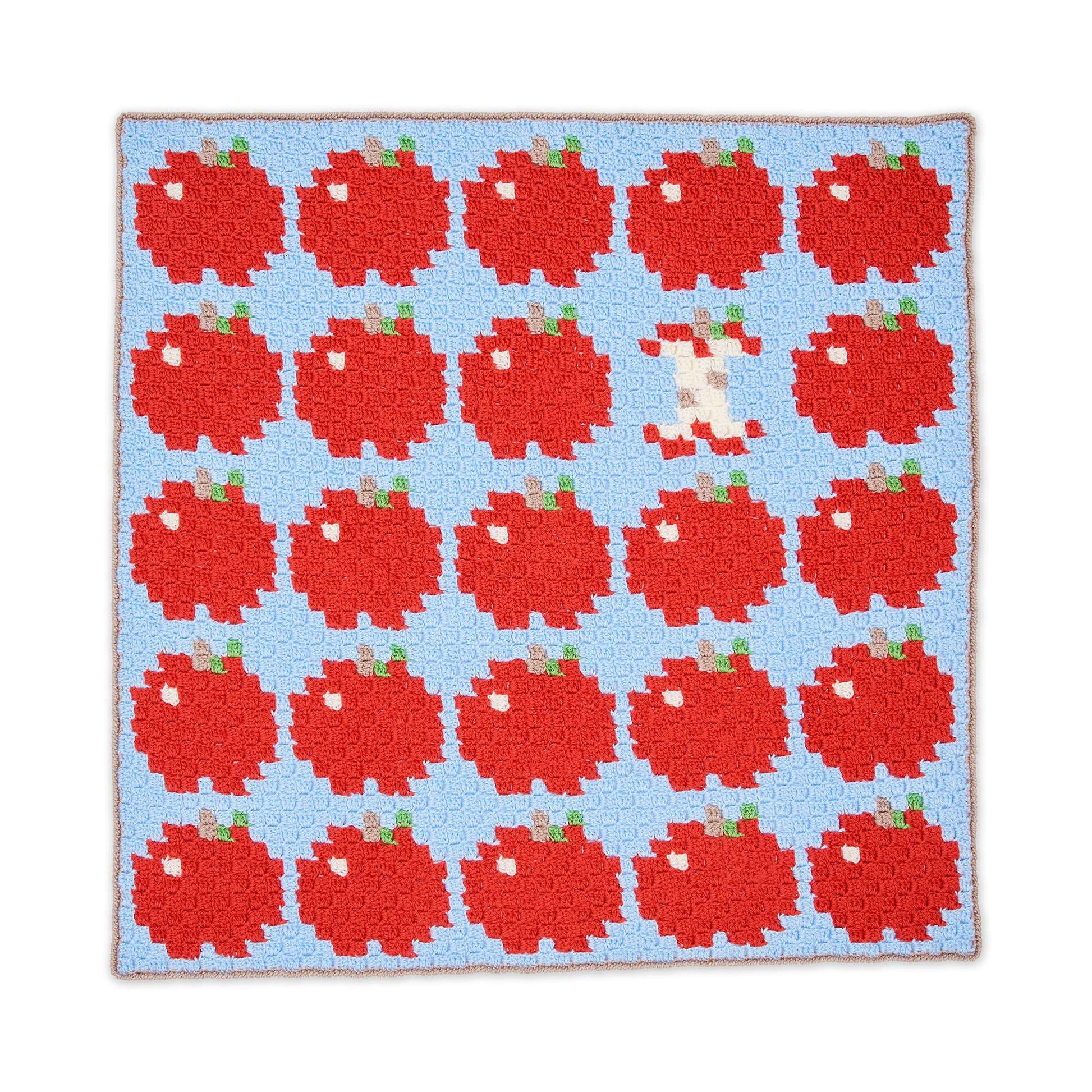 Free Bernat Crochet How Bout Them Apples Blanket Pattern