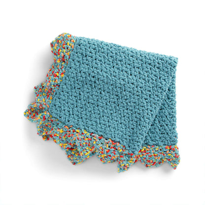 Bernat Easy Sawtooth Edge Crochet Baby Blanket Single Size