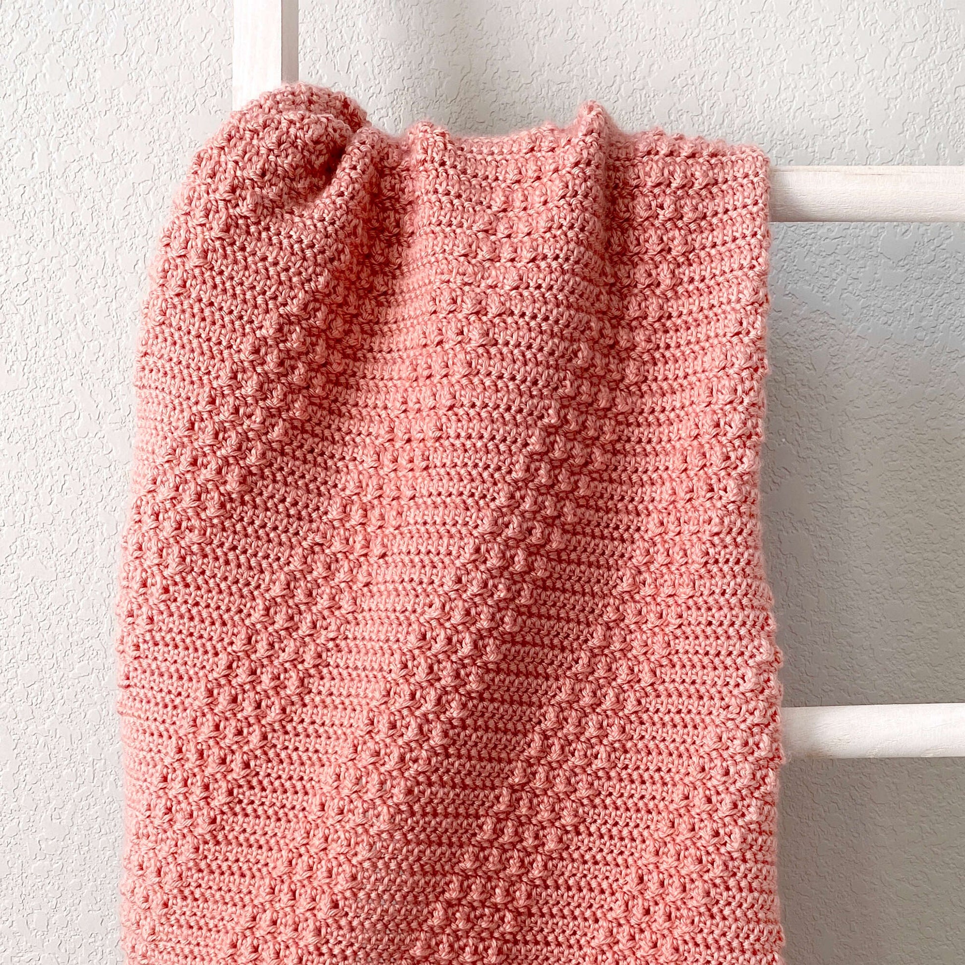 Free Easy Bernat Diagonal Stripes Baby Blanket Crochet Pattern