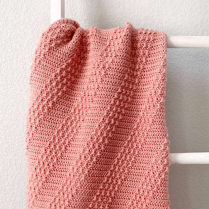 Bernat Crochet Diagonal Stripes Baby Blanket Crochet Blanket made in Bernat Softee Baby yarn