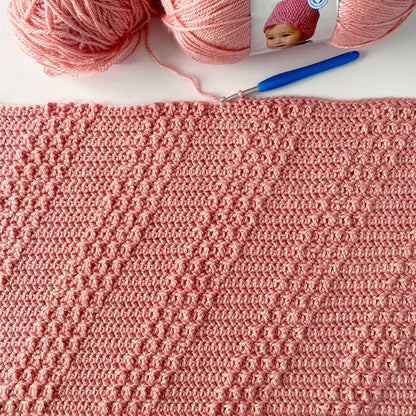 Bernat Crochet Diagonal Stripes Baby Blanket Crochet Blanket made in Bernat Softee Baby yarn