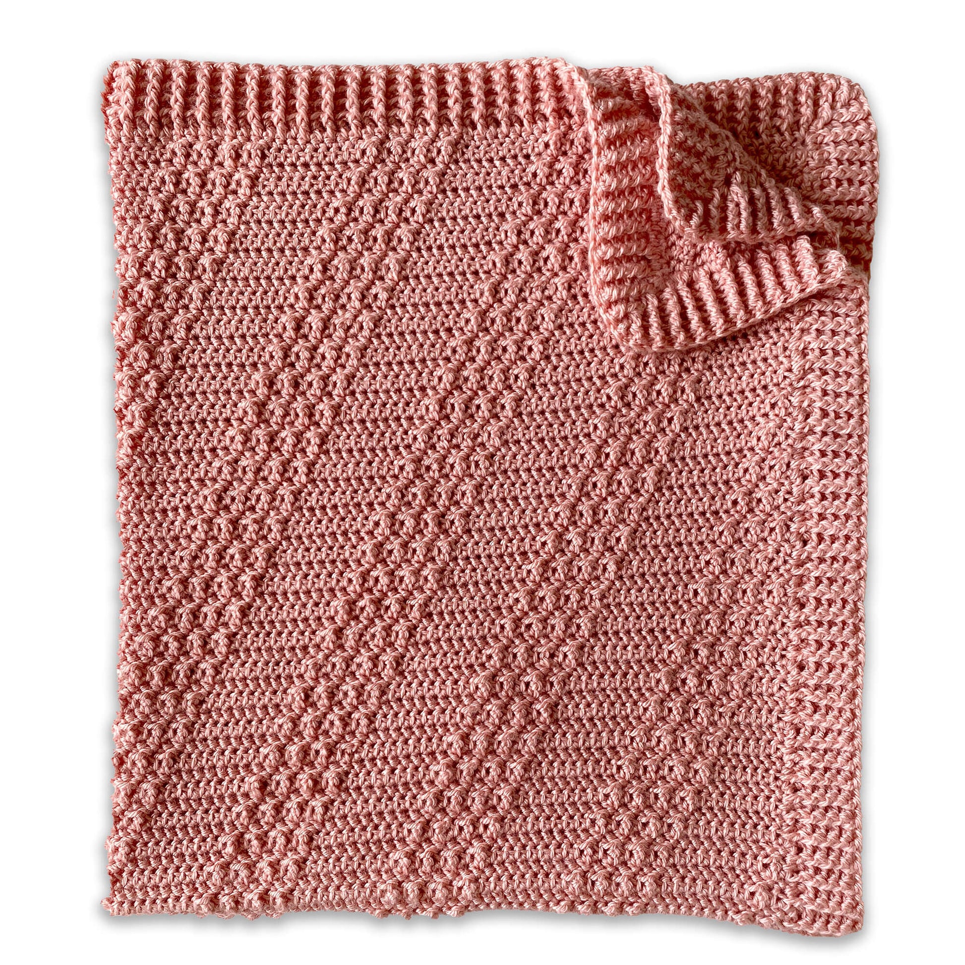 Free Easy Bernat Diagonal Stripes Baby Blanket Crochet Pattern