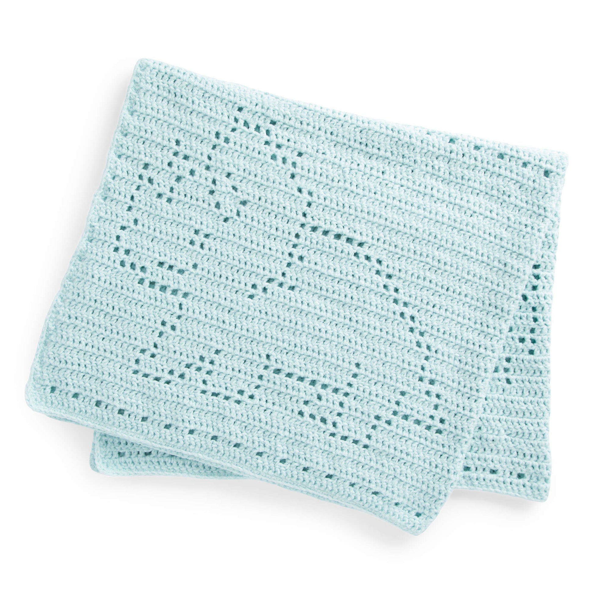 Free Bernat Filet Crochet Dinosaur Baby Blanket Pattern