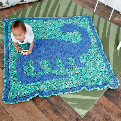 Bernat C2C Crochet Dino Blanket Crochet Blanket made in Bernat Baby Blanket yarn